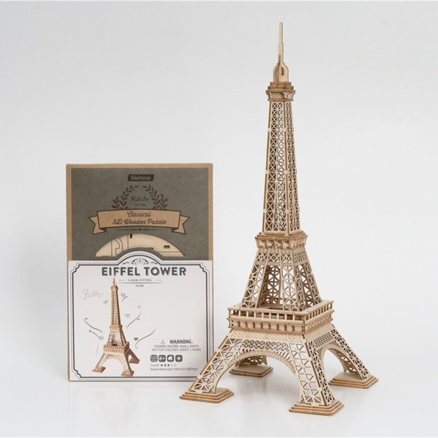 Image 809599_ALTMORE2.jpg, Product 809-599 / Price $19.99, Rolife Eiffel Tower TG501 – 3D Wooden Puzzle (121 Pieces) for Ages 8+ | STEM Educational Model, Easy Assembly from Tradeopia on TSC.ca's Toys & Hobbies department
