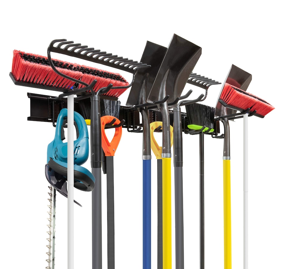 Image 809603.jpg, Product 809-603 / Price $89.99, RightHand Tool Storage Rack, 8 Piece Wall Mounted Garage Organizer for Broom, Mop, Rake Shovel & Tools from RightHand on TSC.ca's Home & Garden department
