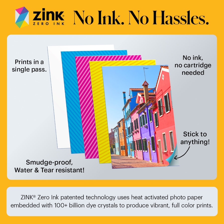 Image 809604_ALTMORE9.jpg, Product 809-604 / Price $119.99, Kodak Step Slim Mobile Color Instant Photo Printer 2x3” (White), Compatible with iOS and Android from Kodak on TSC.ca's Toys & Hobbies department