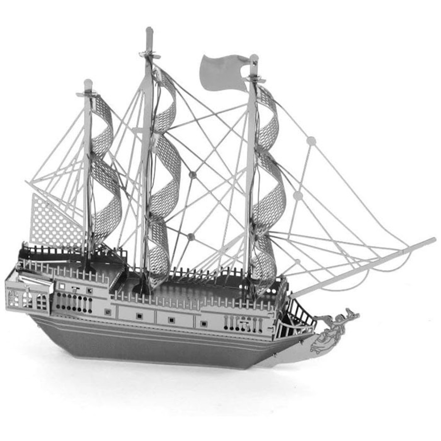 Image 809612_ALTMORE1.jpg, Product 809-612 / Price $17.99, Metal Earth Black Pearl 3D Laser Cut Model – Silver Edition | 2 Sheets, Ages 14+ | Pop-Out Assembly, Detailed Pirate Ship Model from Tradeopia on TSC.ca's Toys & Hobbies department