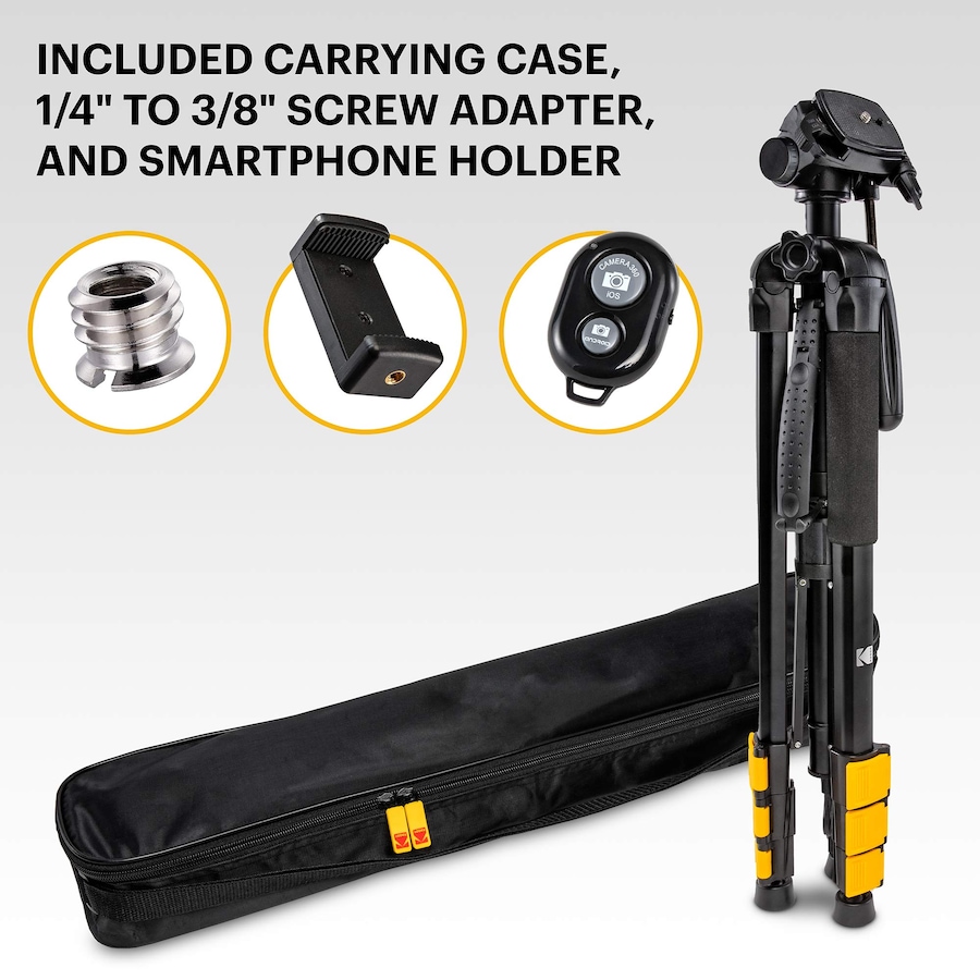 Image 809616_ALTMORE6.jpg, Product 809-616 / Price $99.99, Kodak PhotoGear 2-in-1 Camera Tripod & Monopod with 70” 4-Section Flip-Lock Tripod & Remote from Kodak on TSC.ca's Electronics department