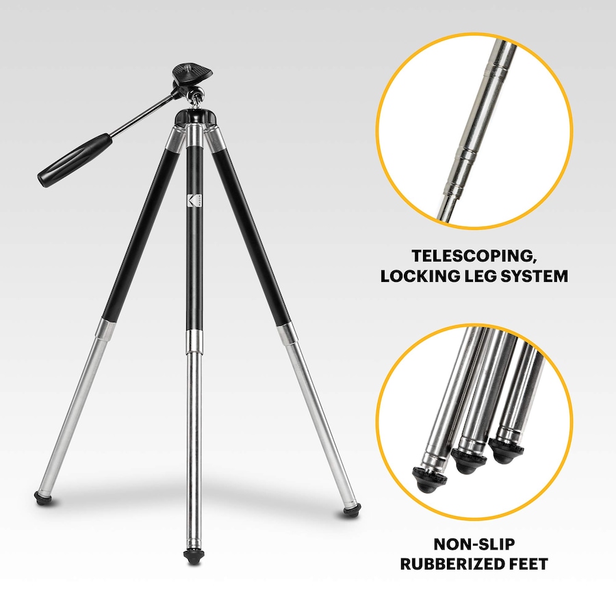 Image 809626_ALTMORE4.jpg, Product 809-626 / Price $59.99, Kodak PhotoGear 42” Camera Tripod, 8-Section Aluminum Tripod with Remote, 360° Ball Head & Case from Kodak on TSC.ca's Electronics department
