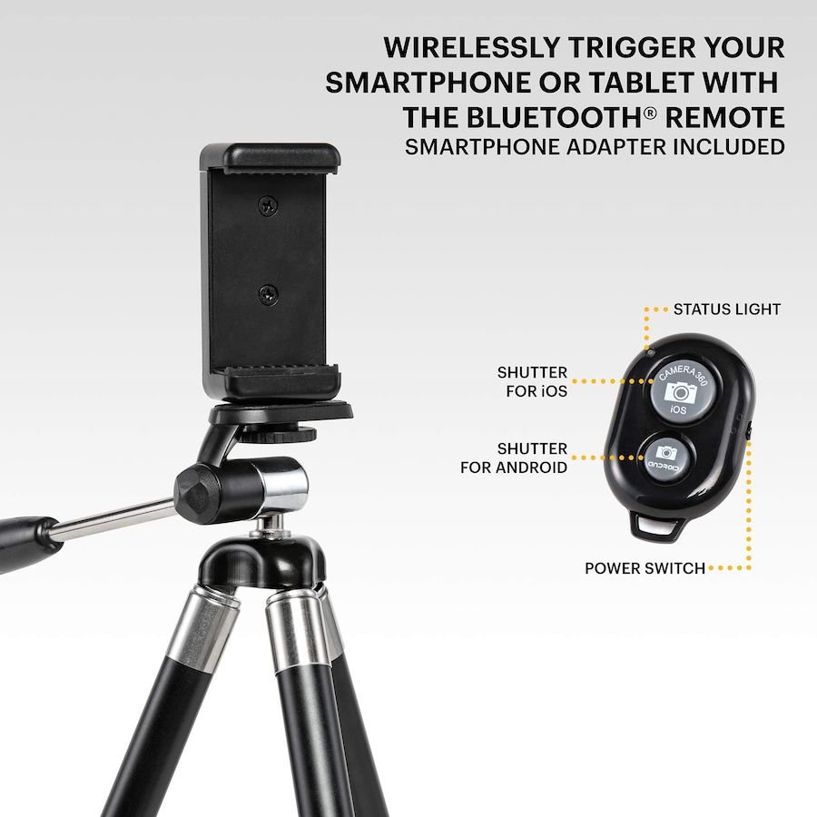 Image 809626_ALTMORE5.jpg, Product 809-626 / Price $59.99, Kodak PhotoGear 42” Camera Tripod, 8-Section Aluminum Tripod with Remote, 360° Ball Head & Case from Kodak on TSC.ca's Electronics department
