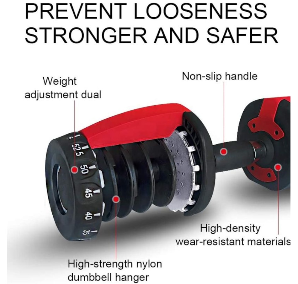 Image 810324_ALTMORE10.jpg, Product 810-324 / Price $189.99, IMFit 5lb-52.5lb Adjustable Dumbbell with Free Hand Grip Strengthener from IMGadgets on TSC.ca's Health & Fitness department