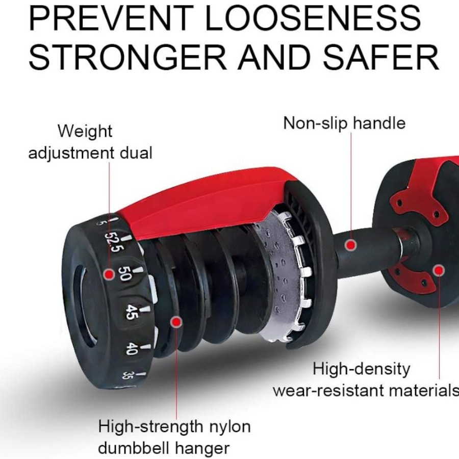 Image 810324_ALTMORE10.jpg, Product 810-324 / Price $129.99, IMFit 5–52.5 lb Adjustable Dumbbell (Quantity:1) with Hand Grip & Jump Rope from IMGadgets on TSC.ca's Health & Fitness department