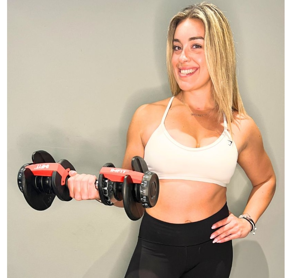 Image 810324_ALTMORE8.jpg, Product 810-324 / Price $189.99, IMFit 5lb-52.5lb Adjustable Dumbbell with Free Hand Grip Strengthener from IMGadgets on TSC.ca's Health & Fitness department