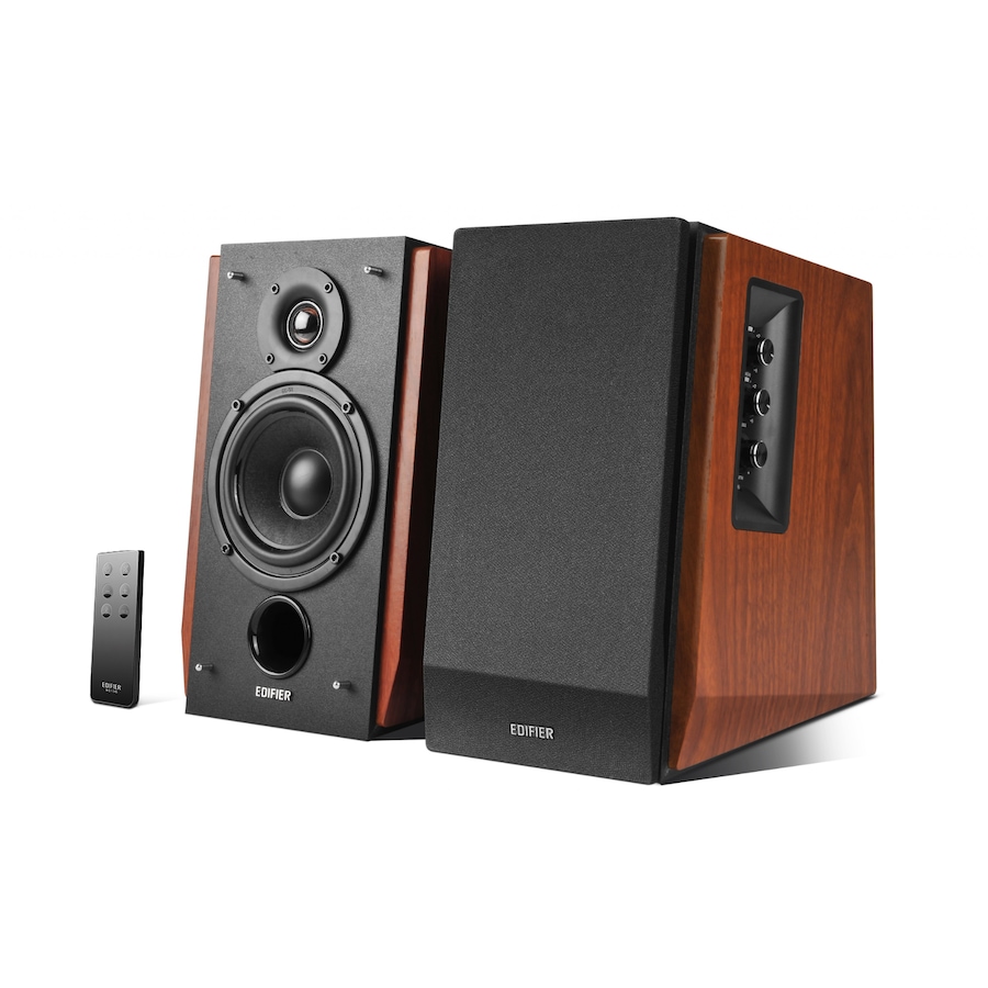Image 810370.jpg, Product 810-370 / Price $249.99, Edifier R1700BT Bluetooth Bookshelf Speakers - Powered 2.0 Active Wood Speaker from Edifier on TSC.ca's Electronics department