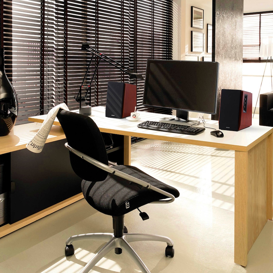 Image 810370_ALTMORE7.jpg, Product 810-370 / Price $249.99, Edifier R1700BT Bluetooth Bookshelf Speakers - Powered 2.0 Active Wood Speaker from Edifier on TSC.ca's Electronics department