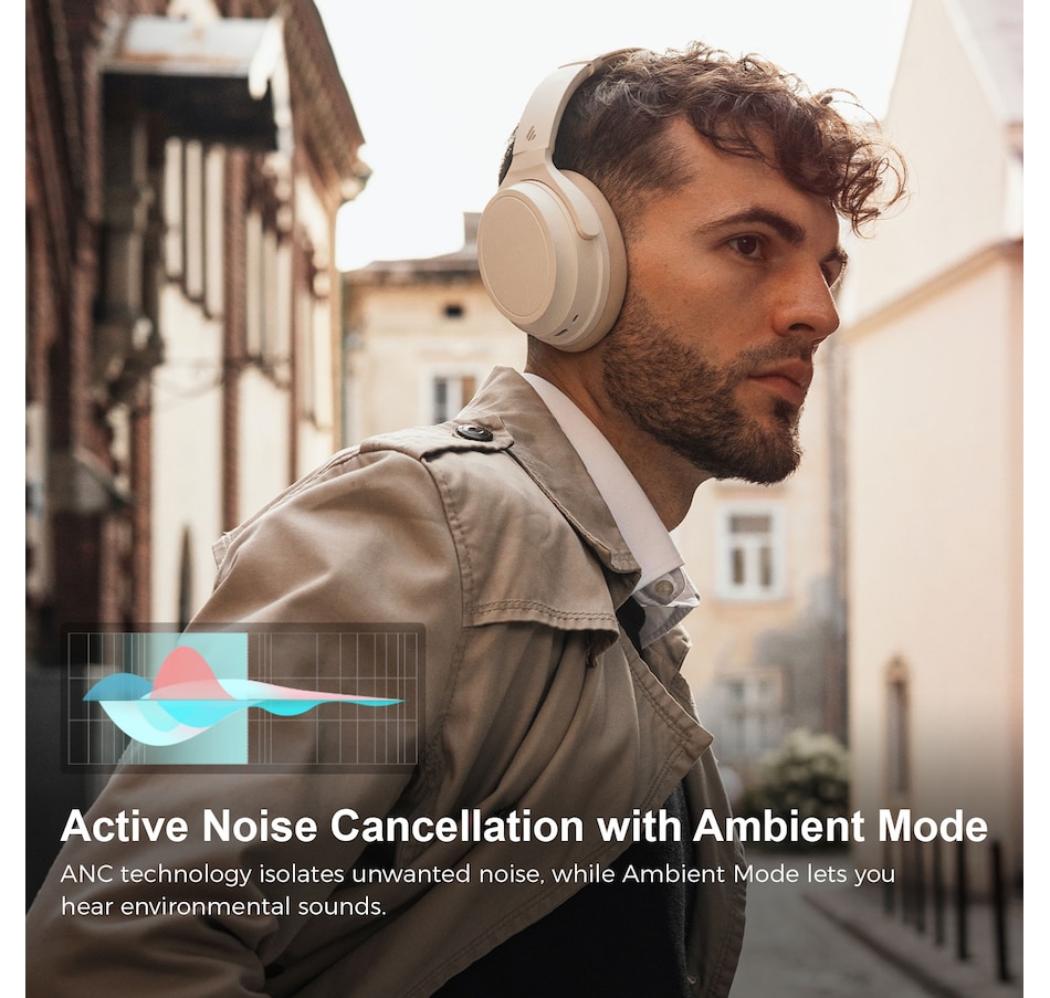Image 810373_ALTMORE27.jpg, Product 810-373 / Price $29.99, Edifier WH700NB Wireless Active Noise Cancellation Over-Ear Headphones from Edifier on TSC.ca's Electronics department