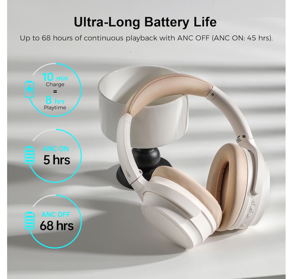 Image 810373_ALTMORE8.jpg, Product 810-373 / Price $69.99, Edifier WH700NB Wireless Active Noise Cancellation Over-Ear Headphones from Edifier on TSC.ca's Electronics department