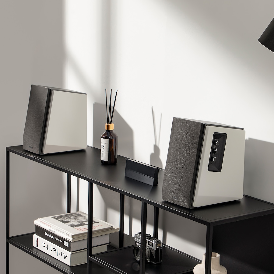 Image 810382_ALTMORE5.jpg, Product 810-382 / Price $249.99, Edifier R1700BT Bluetooth Bookshelf Speakers - Powered 2.0 Active White Speaker from Edifier on TSC.ca's Electronics department