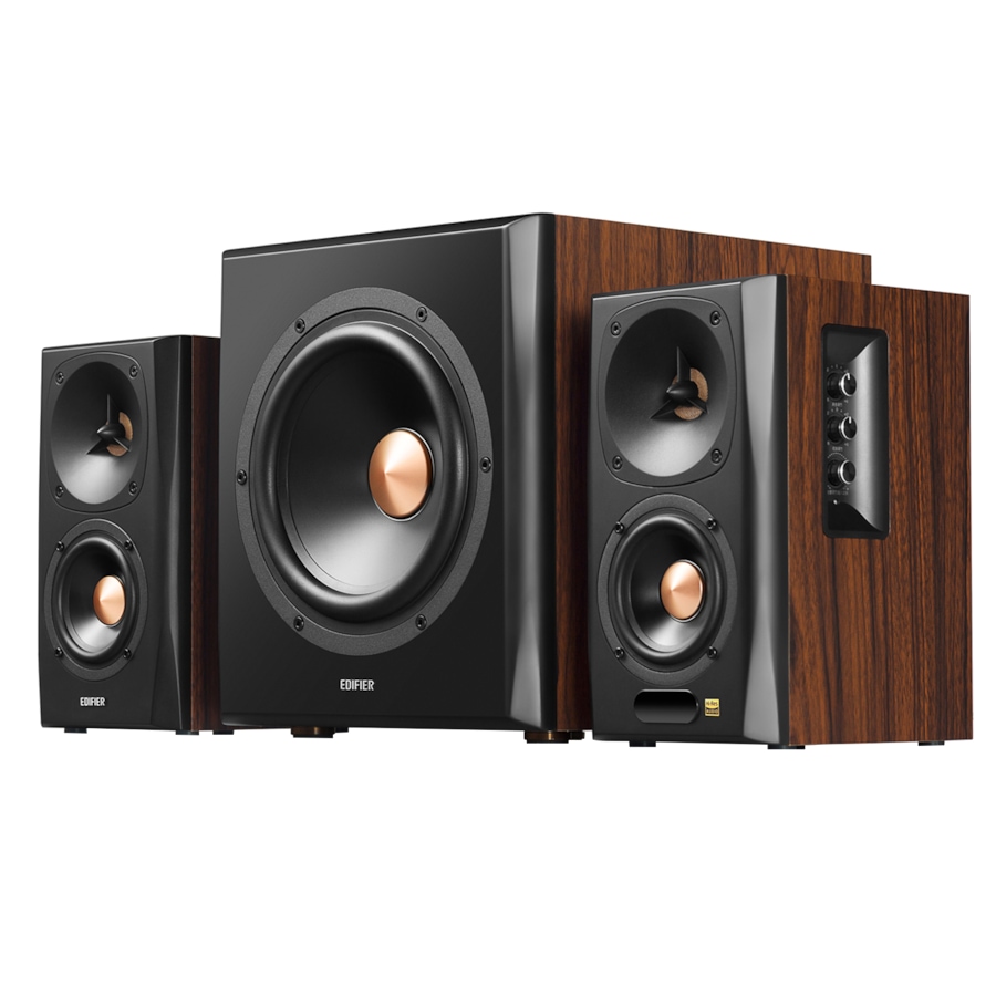Image 810396.png, Product 810-396 / Price $699.99, Edifier S360DB Bookshelf Speaker with Wireless Subwoofer, 2.1 Speaker System, Bluetooth v5.1 from Edifier on TSC.ca's Electronics department