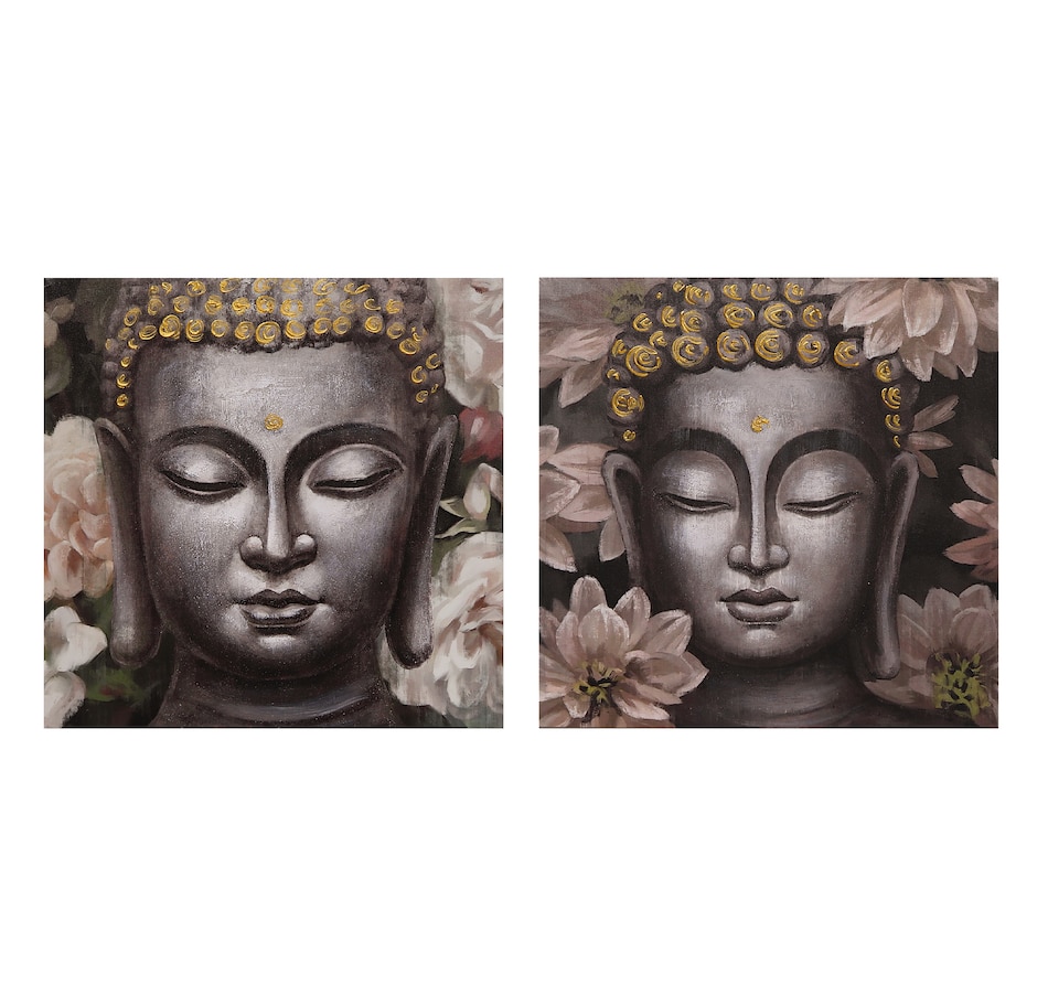 Image 810561.jpg, Product 810-561 / Price $79.99, Hand Painted Canvas Wall Art Rosy Buddha - Set of 2 from Maison Concepts on TSC.ca's Home & Garden department
