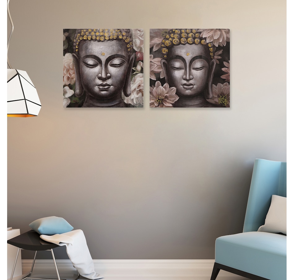 Image 810561_ALTMORE1.jpg, Product 810-561 / Price $79.99, Hand Painted Canvas Wall Art Rosy Buddha - Set of 2 from Maison Concepts on TSC.ca's Home & Garden department