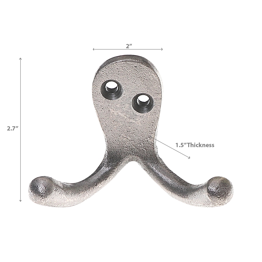 Image 810563_ALTMORE3.jpg, Product 810-563 / Price $24.97, Double Prong Iron Hook Black - Set of 3 from Maison Concepts on TSC.ca's Home & Garden department