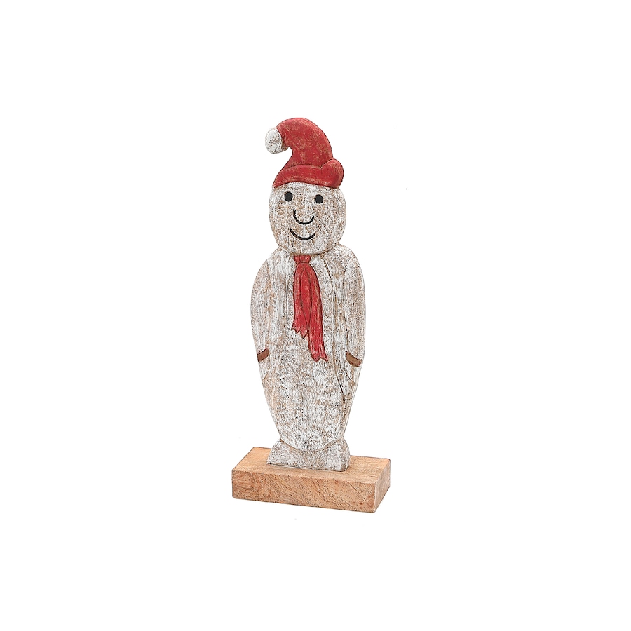 Image 810593.jpg, Product 810-593 / Price $74.97, Christmas Mango Wood Snowman On Base from Maison Concepts on TSC.ca's Home & Garden department