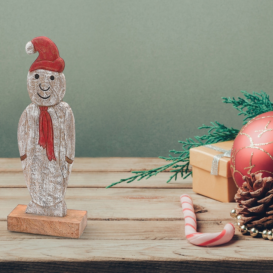 Image 810593_ALTMORE1.jpg, Product 810-593 / Price $74.97, Christmas Mango Wood Snowman On Base from Maison Concepts on TSC.ca's Home & Garden department