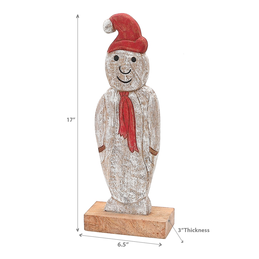 Image 810593_ALTMORE2.jpg, Product 810-593 / Price $74.97, Christmas Mango Wood Snowman On Base from Maison Concepts on TSC.ca's Home & Garden department