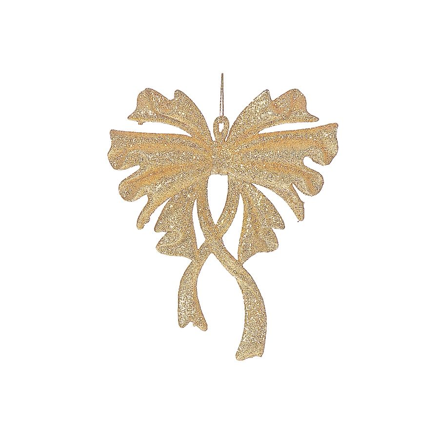 Image 810643.jpg, Product 810-643 / Price $44.97, Christmas Gold Glitter Ornament Bow - Set of 12 from Maison Concepts on TSC.ca's Home & Garden department