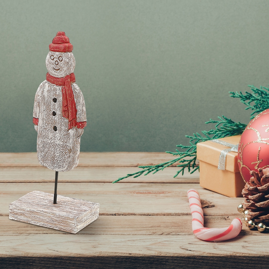 Image 810658_ALTMORE1.jpg, Product 810-658 / Price $89.99, Christmas Wooden Snowman Figurine With Scarf And Toque from Maison Concepts on TSC.ca's Home & Garden department