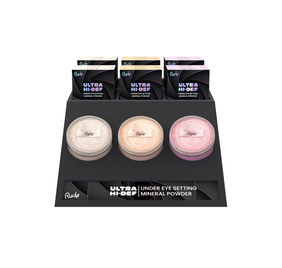 RUDE UHD Under Eye Setting Mineral Powder Display Set - Under Eye Setting Mineral Powder Display Set