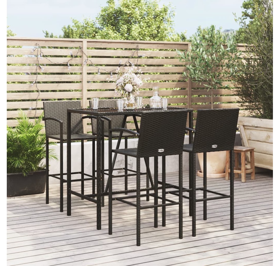 Set of 5 pcs woven resin garden bar 5 pcs
