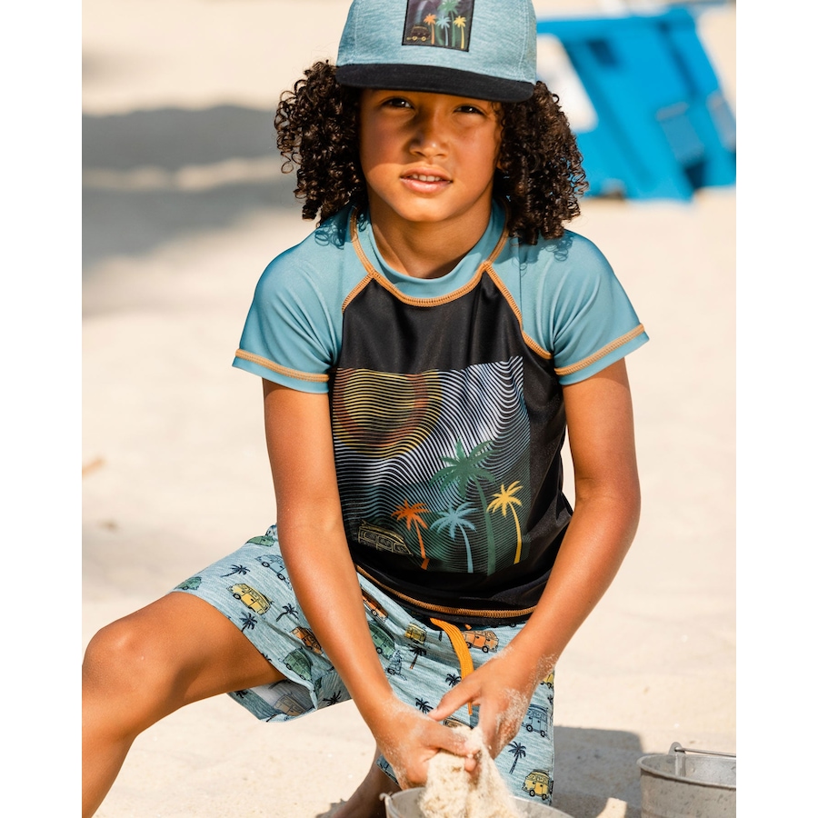 Image 820287_ALTMORE1.jpg, Product 820-287 / Price $16.00, Short Sleeve Rashguard With Print Black from Deux par Deux on TSC.ca's Fashion department