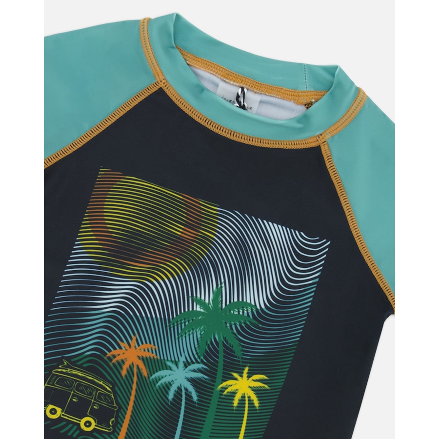 Image 820287_ALTMORE8.jpg, Product 820-287 / Price $16.00, Short Sleeve Rashguard With Print Black from Deux par Deux on TSC.ca's Fashion department