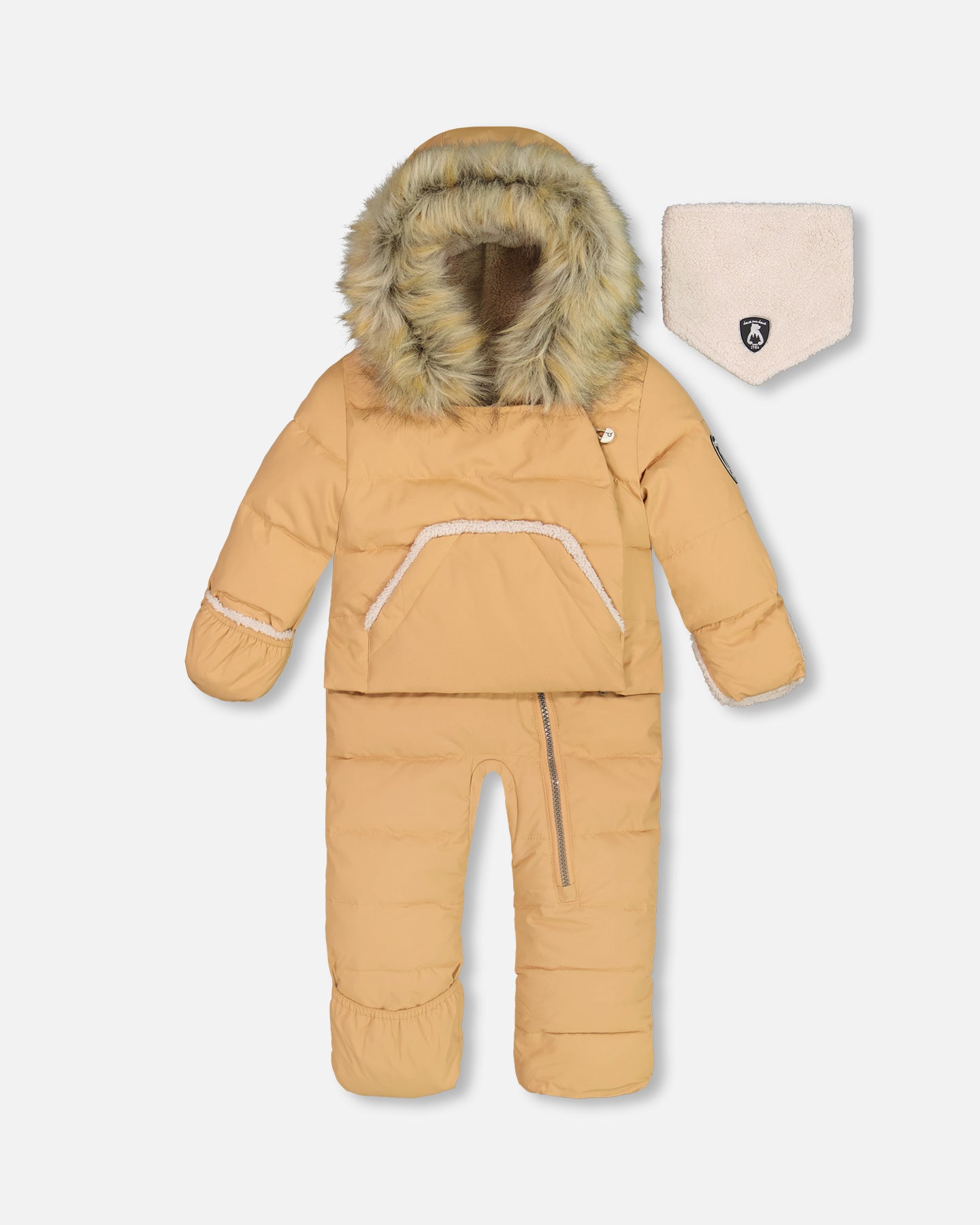 Baby hooded snowsuit best sale