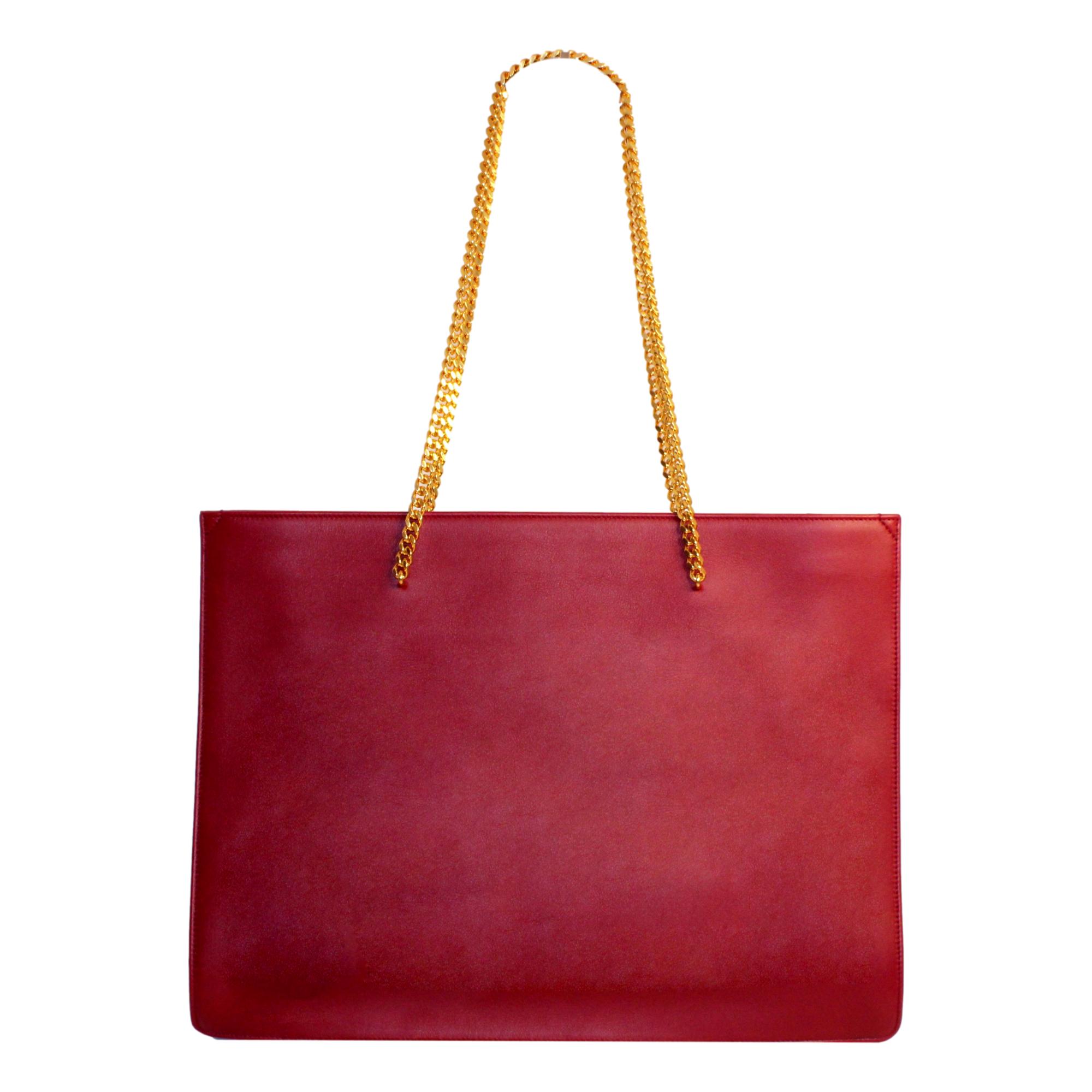 た*ょ様 SAINTLAURENT Saint Laurent Siena Ultra Lux Red Calf Leather Chain