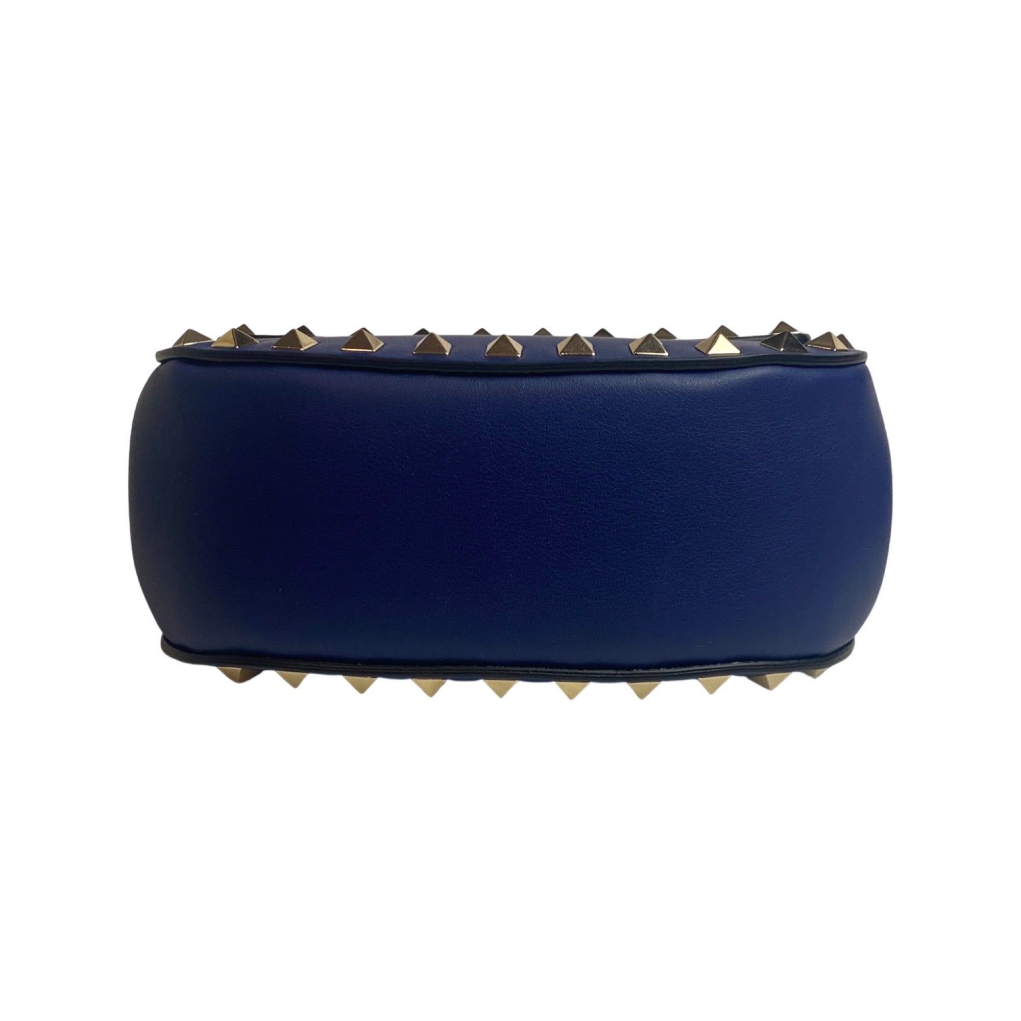 Valentino Garavani Rockstud Blue Leather Small Chain