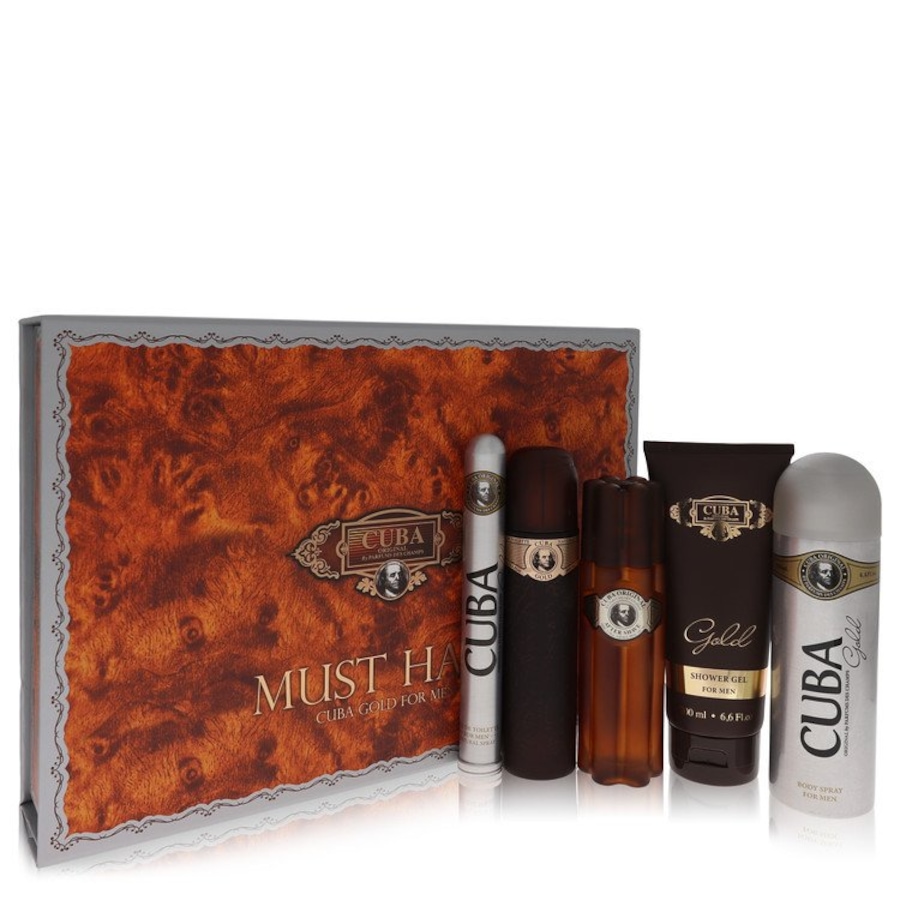 Image 829181.jpg, Product 829-181 / Price $69.01, Cuba Gold By Fragluxe Gift Set -- 3.3 Oz Eau De Toilette Spray + 3.3 Oz After Shave Spray + 6.7 Oz Body Deodorant Spray + 6.7 Oz Shower Gel + 1.17 Oz Edt Spray For Men from Avera Group on TSC.ca's Beauty department