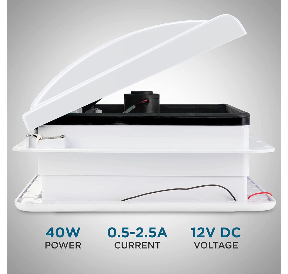 Image 829852_ALTMORE6.jpg, Product 829-852 / Price $299.99, Hike Crew 14” RV Roof Vent Fan, 6-Speed RV Fan with Remote, Rain Sensor and More - White Lid from Hike Crew on TSC.ca's Home & Garden department