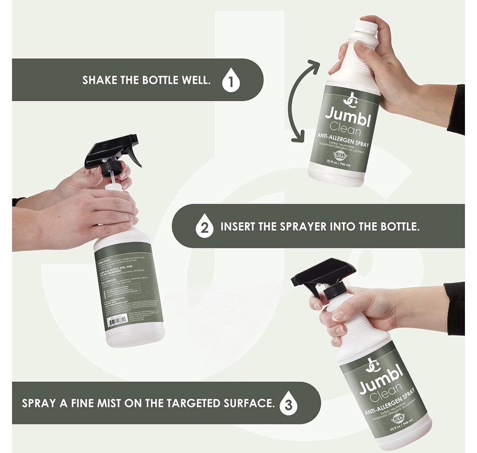 Image 829857_ALTMORE4.jpg, Product 829-857 / Price $26.99, JumblClean Unscented Anti Allergen Spray - Eco-Friendly Household Cleaner - 32 fl oz (946 ml) from Jumbl on TSC.ca's department