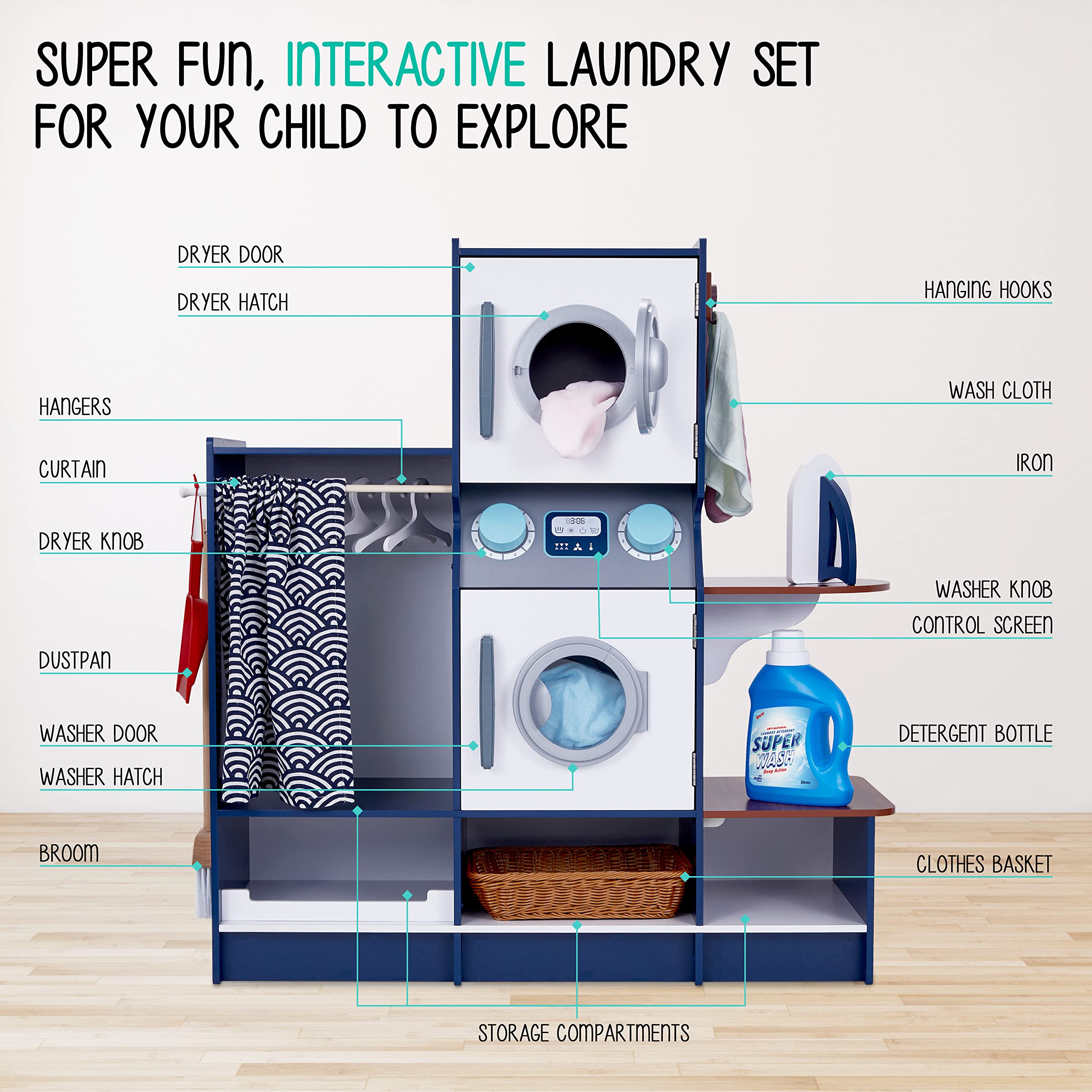 Kids washer and dryer playset sales