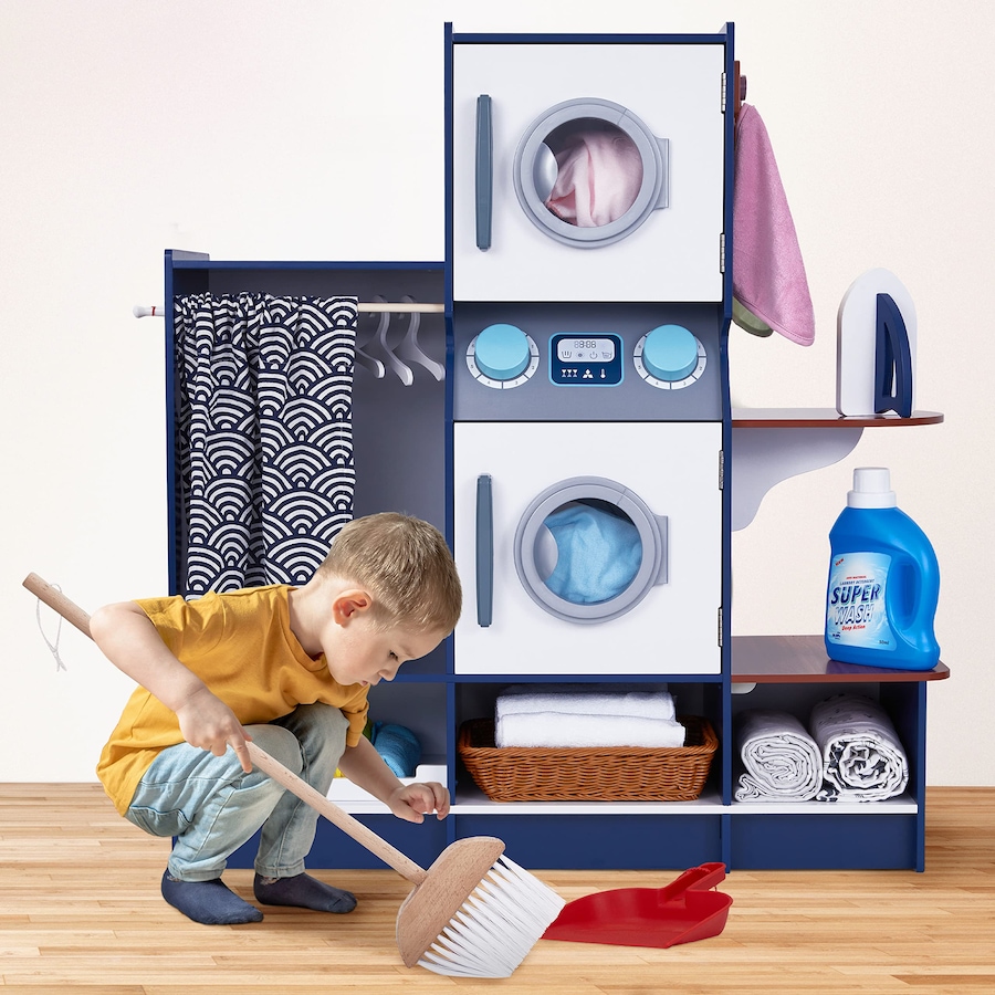 Image 829858_ALTMORE5.jpg, Product 829-858 / Price $249.99, Lil’ Jumbl Kids Washer and Dryer Playset, Wooden Laundry Play Set for Kids w/Iron, Hangers & More from Jumbl on TSC.ca's Toys & Hobbies department