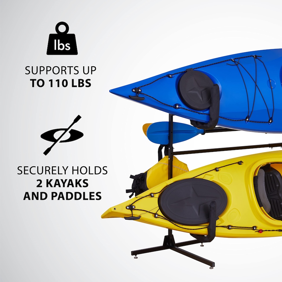 Image 829861_ALTMORE6.jpg, Product 829-861 / Price $259.99, RaxGo Freestanding 2 Kayak Rack, Heavy Duty Kayak Stand for Indoor, Outdoor, or Dock - With Wheels from Raxgo on TSC.ca's Health & Fitness department