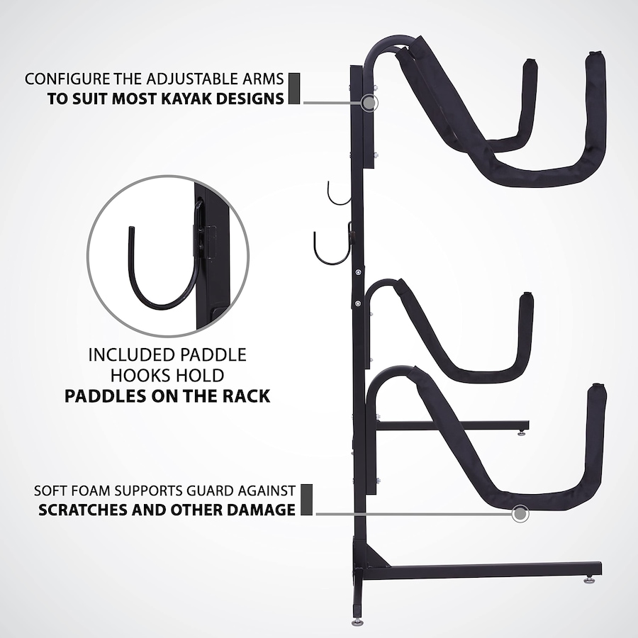 Image 829861_ALTMORE8.jpg, Product 829-861 / Price $259.99, RaxGo Freestanding 2 Kayak Rack, Heavy Duty Kayak Stand for Indoor, Outdoor, or Dock - With Wheels from Raxgo on TSC.ca's Health & Fitness department
