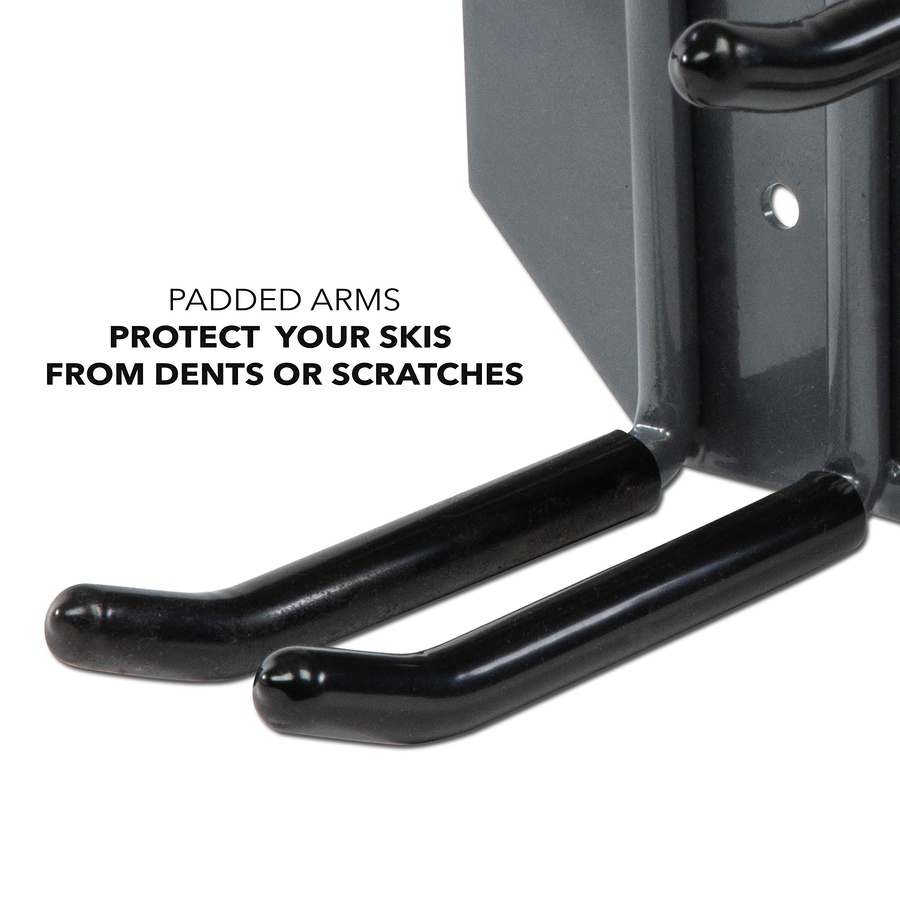 Image 829870_ALTMORE3.jpg, Product 829-870 / Price $44.99, RaxGo Wall Mounted Ski Rack, Holds 2 Pairs of Skis & Skiing Poles or Snowboard, Set of 2 Hooks from Raxgo on TSC.ca's Health & Fitness department