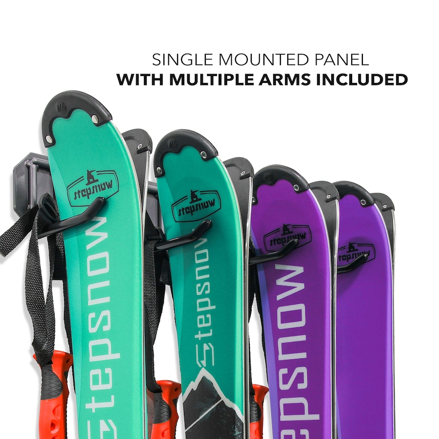 Image 829870_ALTMORE7.jpg, Product 829-870 / Price $44.99, RaxGo Wall Mounted Ski Rack, Holds 2 Pairs of Skis & Skiing Poles or Snowboard, Set of 2 Hooks from Raxgo on TSC.ca's Health & Fitness department