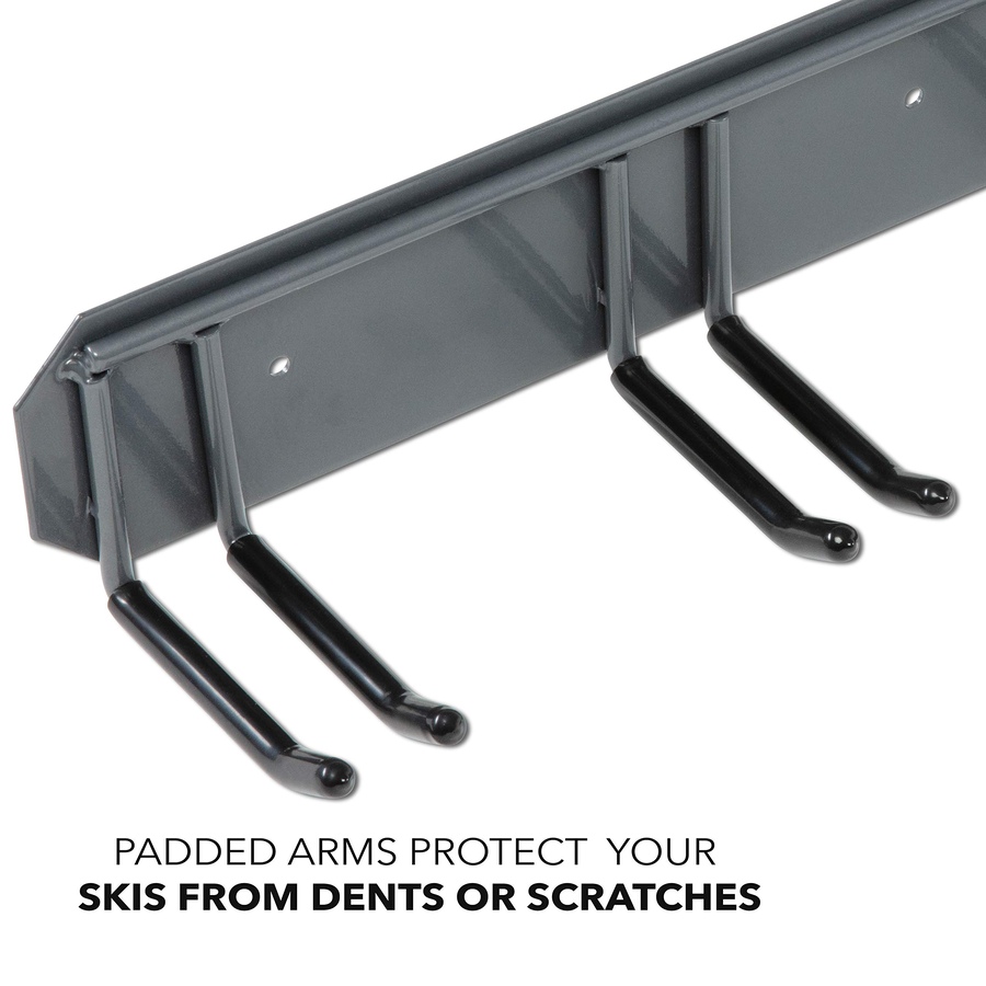 Image 829870_ALTMORE8.jpg, Product 829-870 / Price $44.99, RaxGo Wall Mounted Ski Rack, Holds 2 Pairs of Skis & Skiing Poles or Snowboard, Set of 2 Hooks from Raxgo on TSC.ca's Health & Fitness department