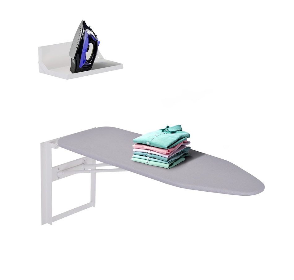 Image 829881_ST01.jpg, Product 829-881 / Price $117.99, Ivation Wall Mounted Ironing Board, 36.2” x 12.2” Fold Down Iron Board with Storage Shelf from Ivation on TSC.ca's Beauty department