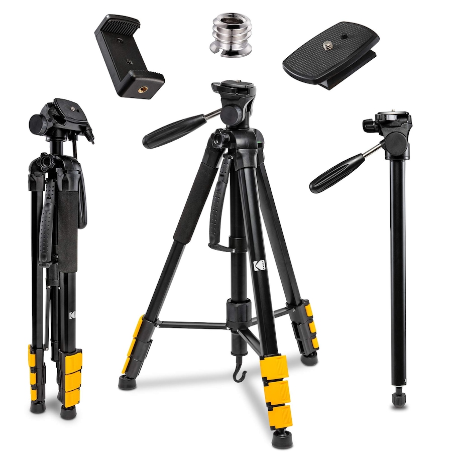 Image 829885_ST01.jpg, Product 829-885 / Price $59.98, Kodak PhotoGear 2-in-1 Camera Tripod & Monopod with 70” 4-Section Flip-Lock Tripod & Swivel Head from Kodak on TSC.ca's Electronics department