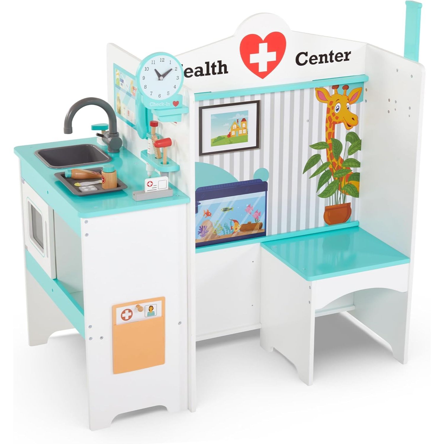 Lil' Jumbl Wooden Kids Doctor Playset, Multi-Sided Kids Doctors