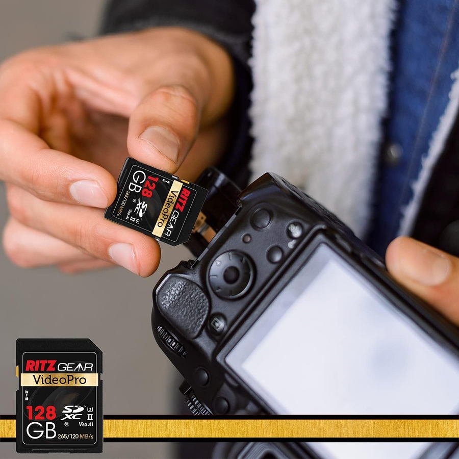 Image 829910_ALTMORE3.jpg, Product 829-910 / Price $37.79 - $79.99, Ritz Gear 256GB High-Speed SDXC UHS-II SD Card, C10, U3, V60, Full-HD & 8K, for DSLR Video Cameras from Ritz Gear on TSC.ca's Electronics department