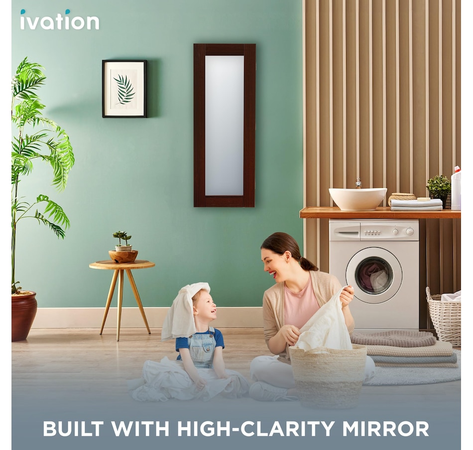 Image 829912_ALTMORE10.jpg, Product 829-912 / Price $219.99, Ivation Ironing Board, Wall Mounted Ironing Board Cabinet with Mirror Door & Release Lever, Brown from Ivation on TSC.ca's Home & Garden department