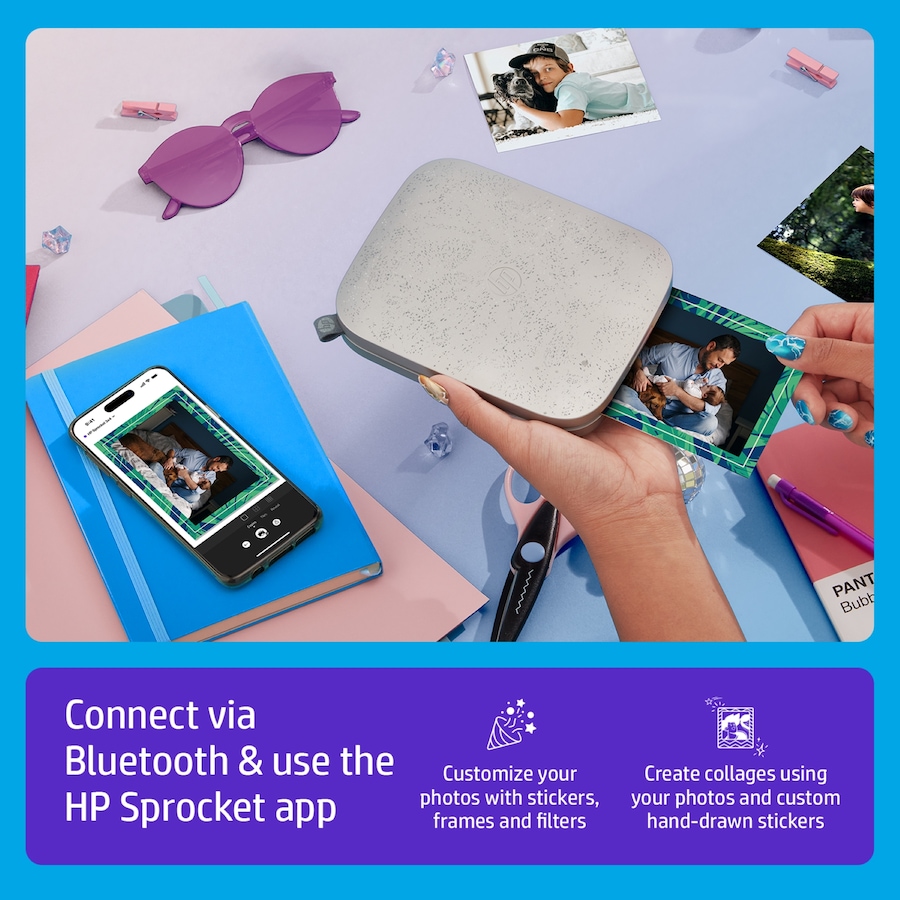 Image 829923_ALTMORE8.jpg, Product 829-923 / Price $179.99, HP Sprocket 3x4 Instant Photo Printer – Prints 3.5x4.25” Photos from iOS & Android - White from HP - Hewlett Packard on TSC.ca's Toys & Hobbies department