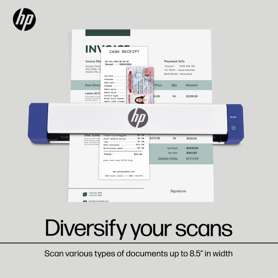 Image 829928_ALTMORE1.jpg, Product 829-928 / Price $189.99, HP USB Document Scanner & Photo Scanner, Portable Scanner for 1-Sided Sheetfed Digital Scanning from HP - Hewlett Packard on TSC.ca's Electronics department