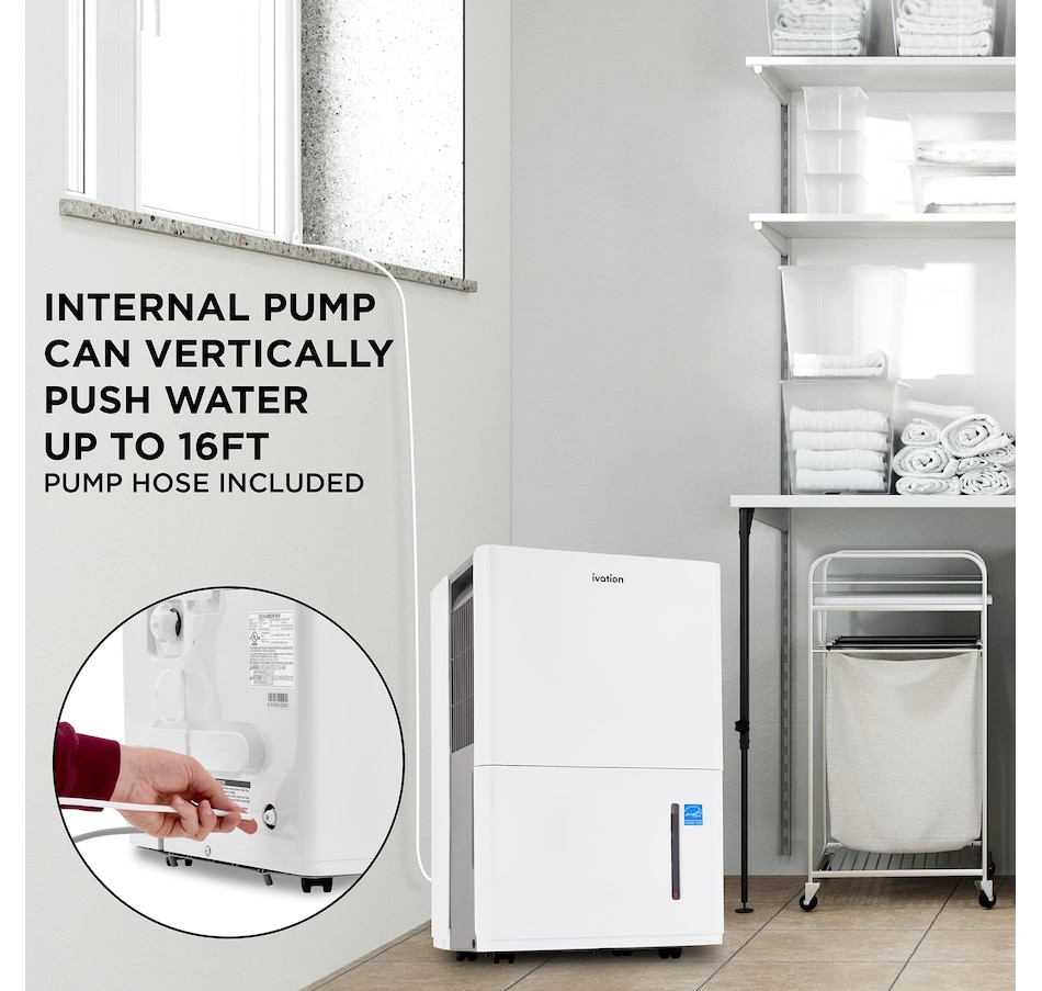 Image 829935_ALTMORE1.jpg, Product 829-935 / Price $599.99, Ivation 4,500 Sq. Ft Energy Star Dehumidifier with Pump, Hose Connector, Humidity Control & More from Ivation on TSC.ca's department