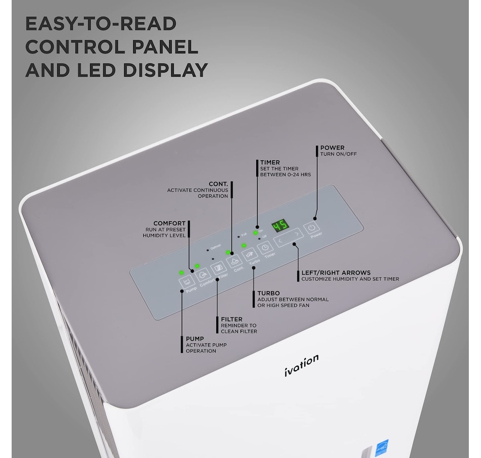 Image 829935_ALTMORE2.jpg, Product 829-935 / Price $599.99, Ivation 4,500 Sq. Ft Energy Star Dehumidifier with Pump, Hose Connector, Humidity Control & More from Ivation on TSC.ca's department